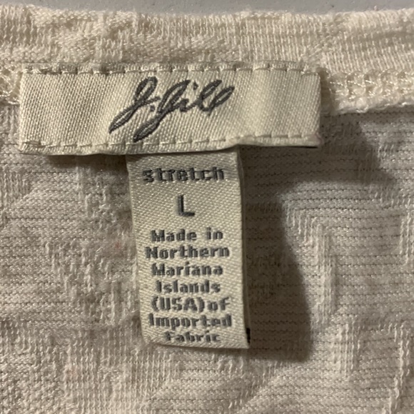 J. Jill Tops J Jill Crossover Cream Color Tee Size L Poshmark